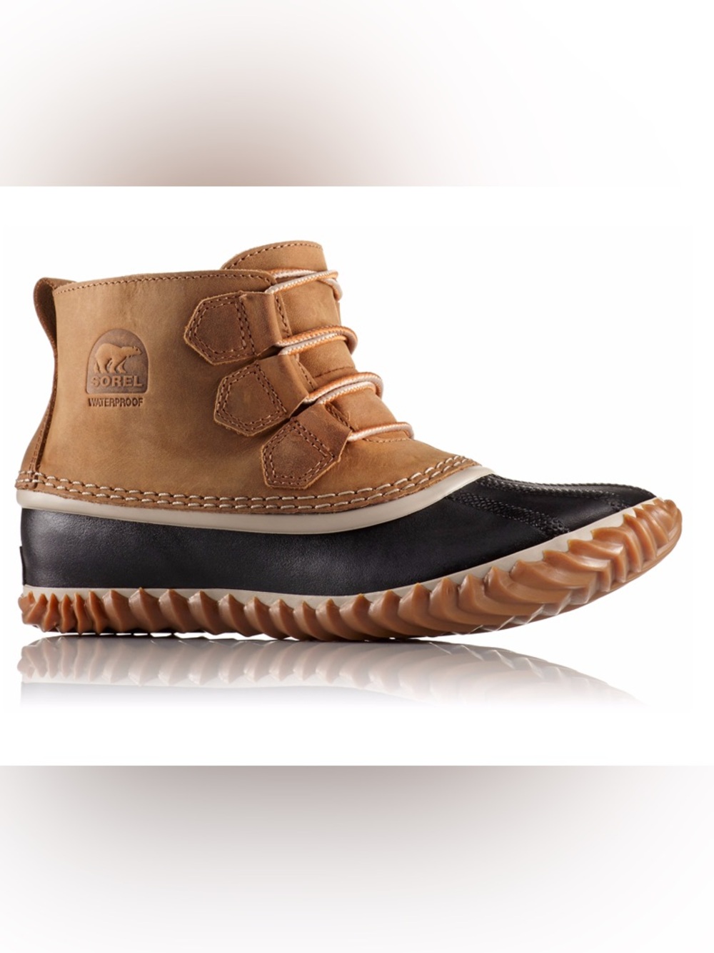 Sorel Out N About Elk Waterproof Leather and Rubber Duck Boots - size 9.5